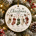 Personalized Christmas Family Ornament 2026, Custom Name Christmas Crew Ornament, Family Stocking Keepsake, Holiday Family Gift