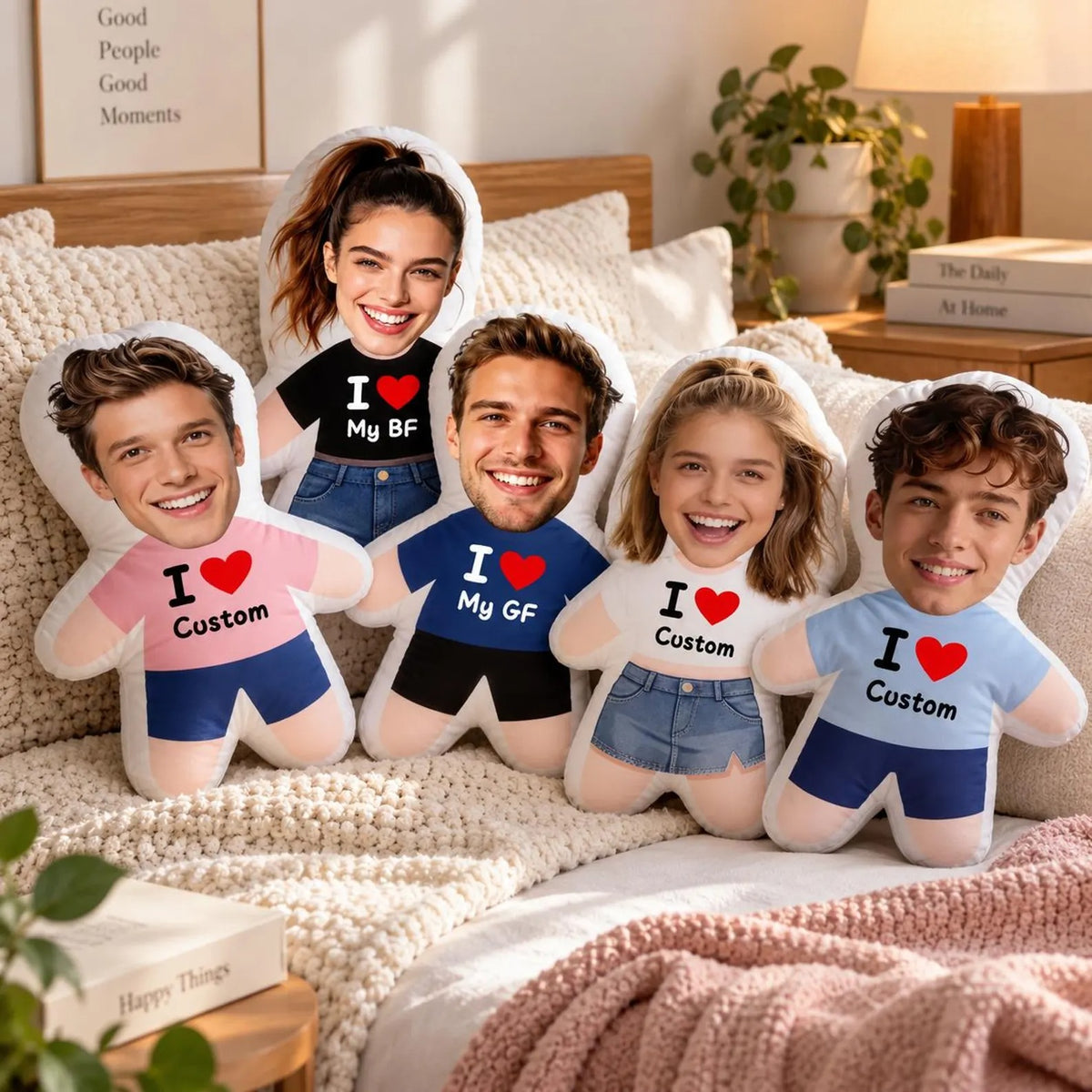 Custom Face Pillow, Personalized Photo Pillow, Funny Boyfriend Girlfriend Gift, Custom Doll Pillow, Best Friend Birthday Gift