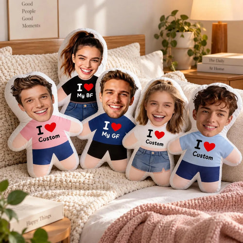Custom Face Pillow, Personalized Photo Pillow, Funny Boyfriend Girlfriend Gift, Custom Doll Pillow, Best Friend Birthday Gift