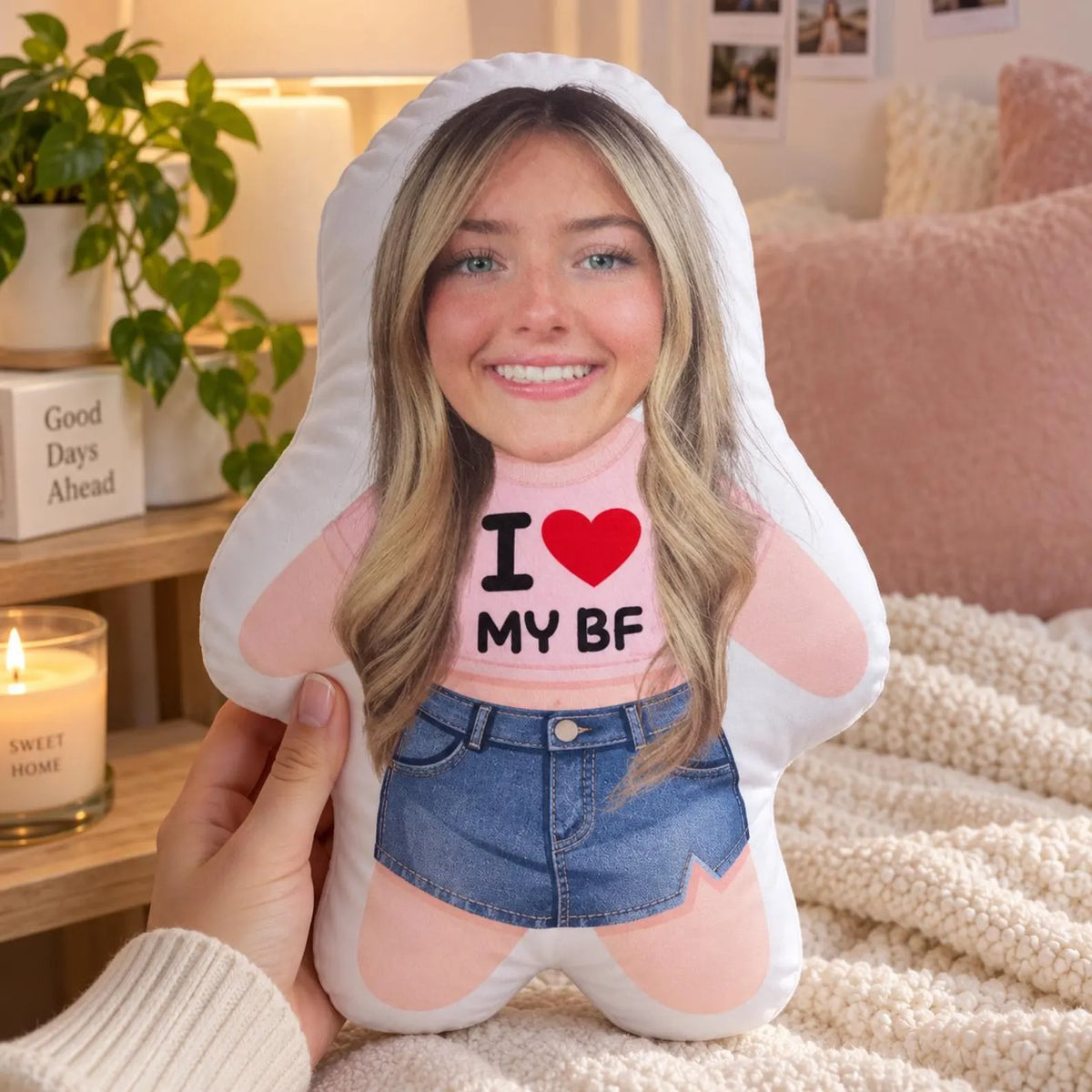 Custom Face Pillow, Personalized Photo Pillow, Funny Boyfriend Girlfriend Gift, Custom Doll Pillow, Best Friend Birthday Gift